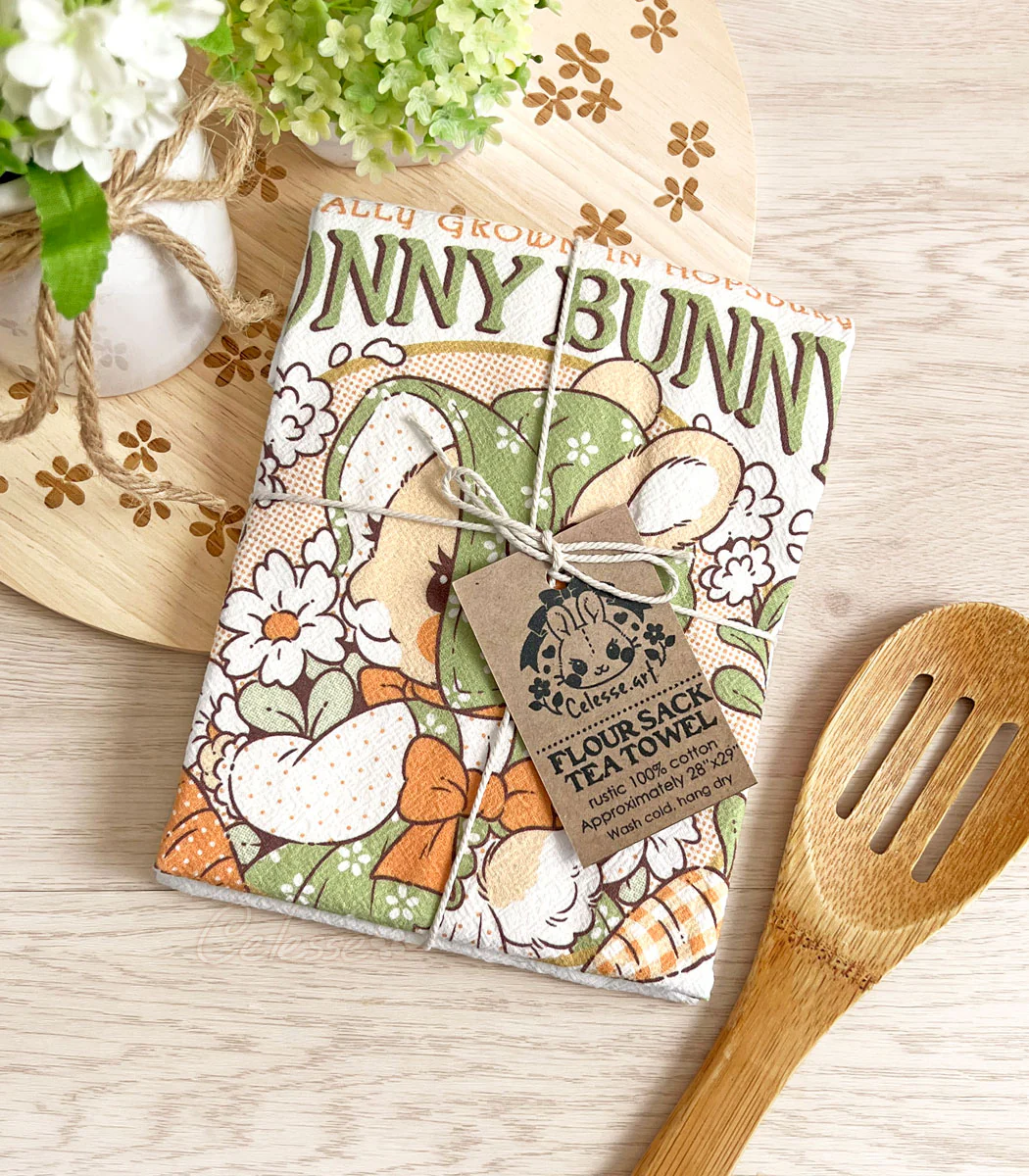 Bonny Bunny Flour Sack Tea Towel - Image 2