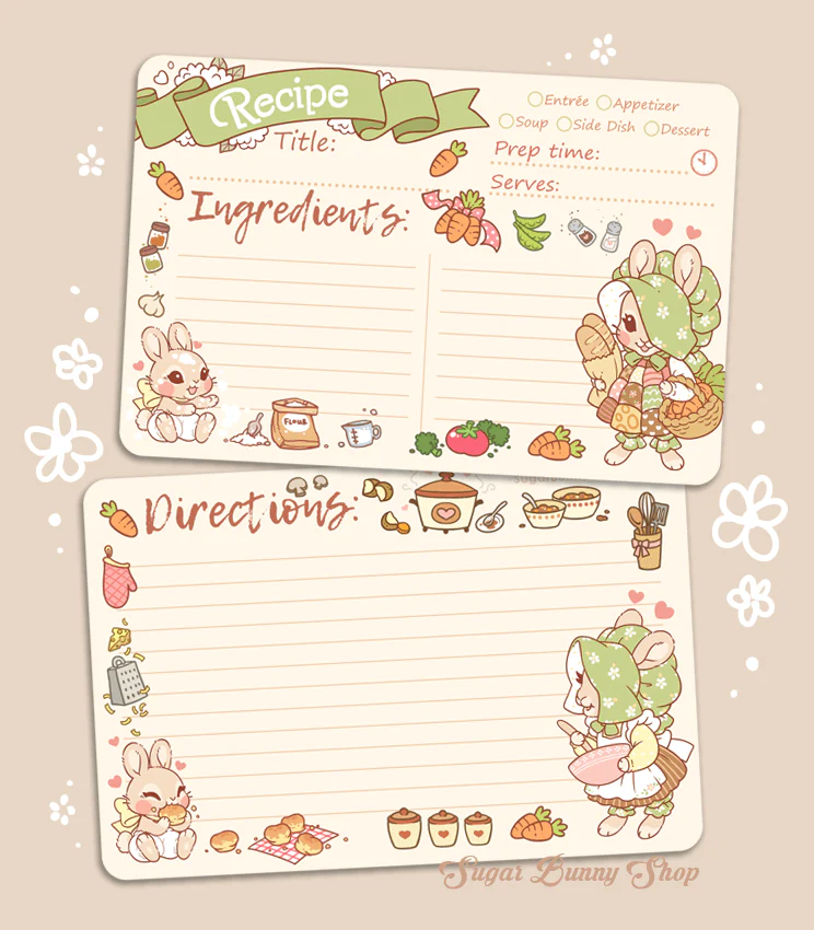 Bonny Bunny Recipe Cards - Image 4