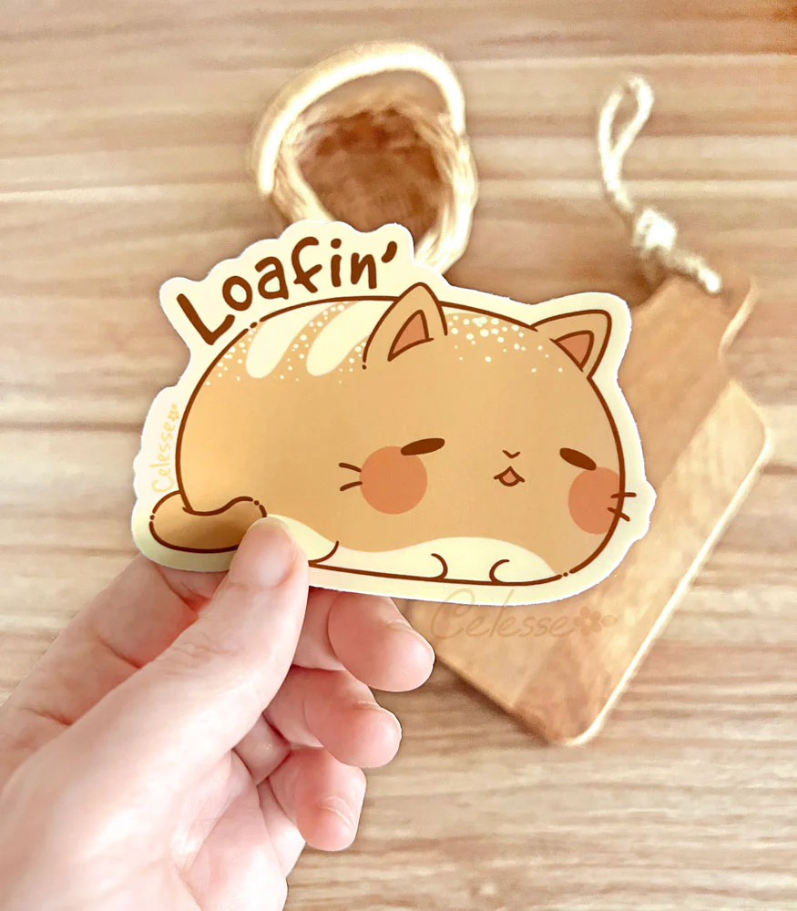 Carbcat Loafin' Vinyl Sticker