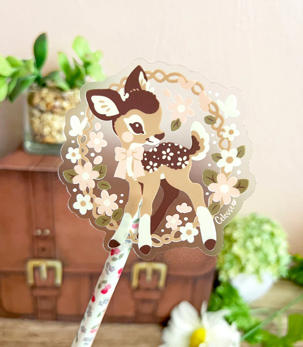 Darling Deer Wreath Vinyl Sticker
