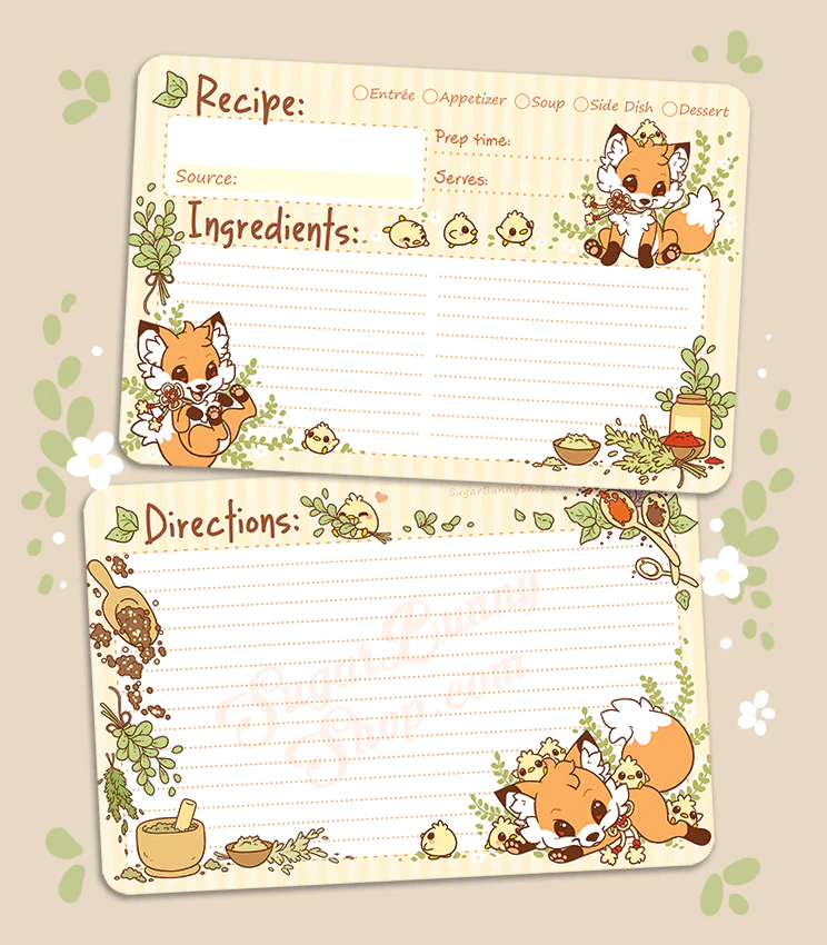 Doki Fox Recipe Cards - Image 3
