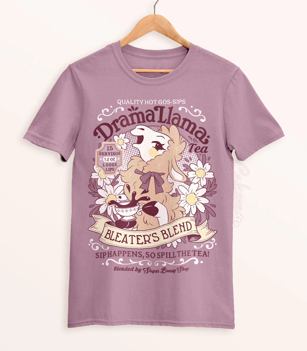Drama Llama Spill the Tea Shirt - Image 2