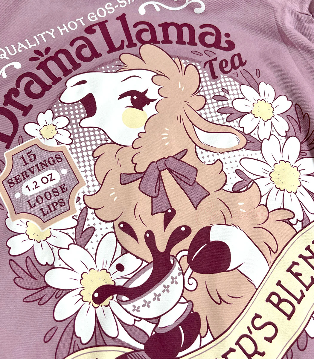 Drama Llama Spill the Tea Shirt - Image 5