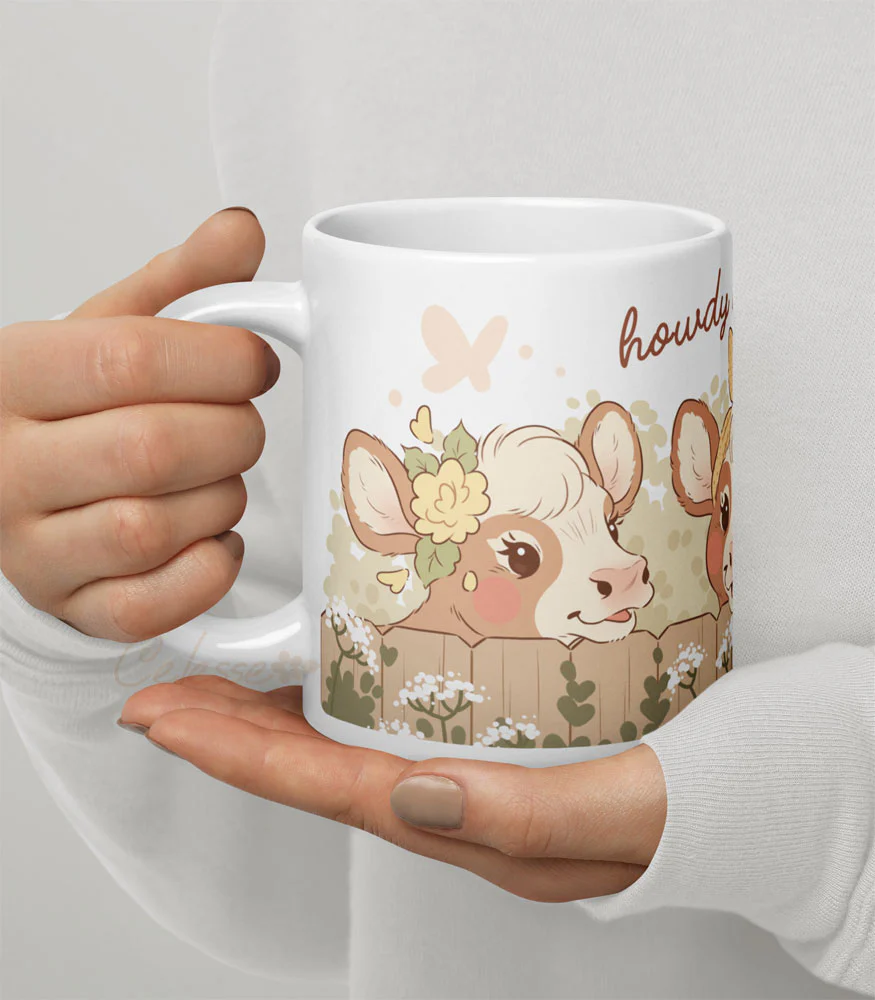 Howdy Neighbor Cows Mug - Image 4