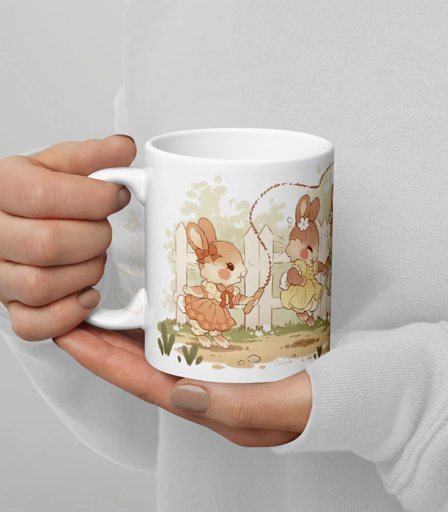 Jump Rope Bunnies Mug - Image 3