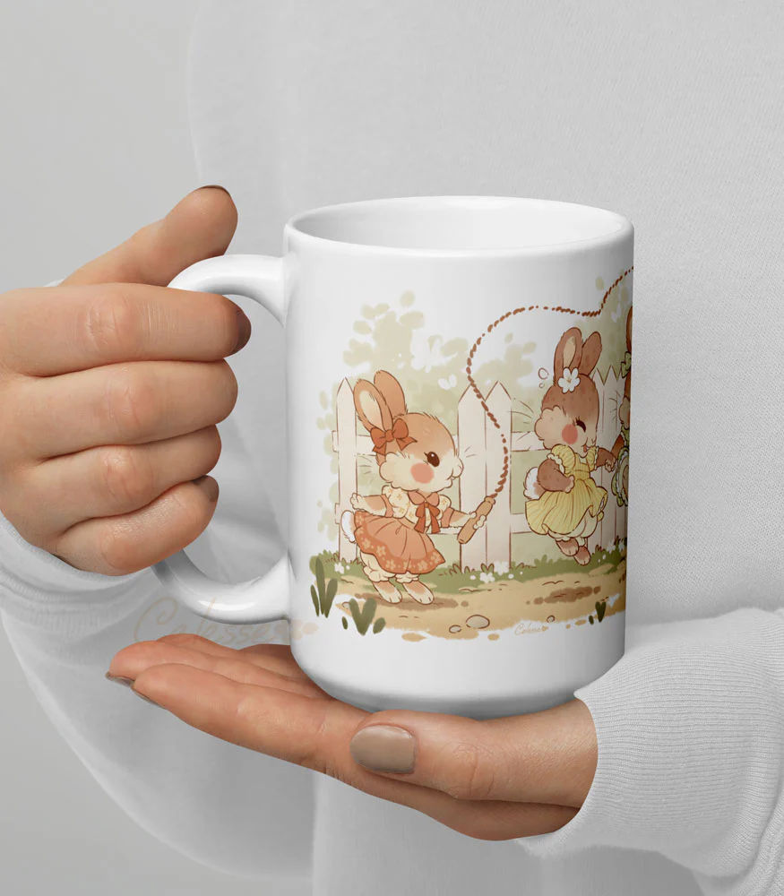 Jump Rope Bunnies Mug - Image 4