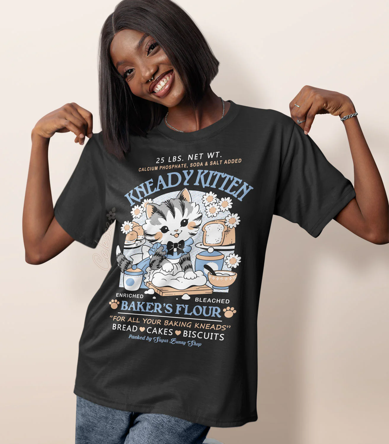 Kneady Kitten Baker's Flour Shirt - Image 3