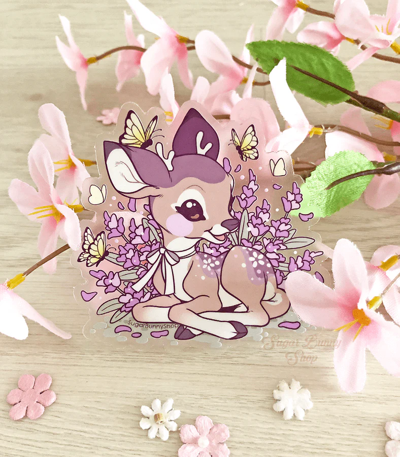 Lavendeer Butterflies Vinyl Sticker - Image 2