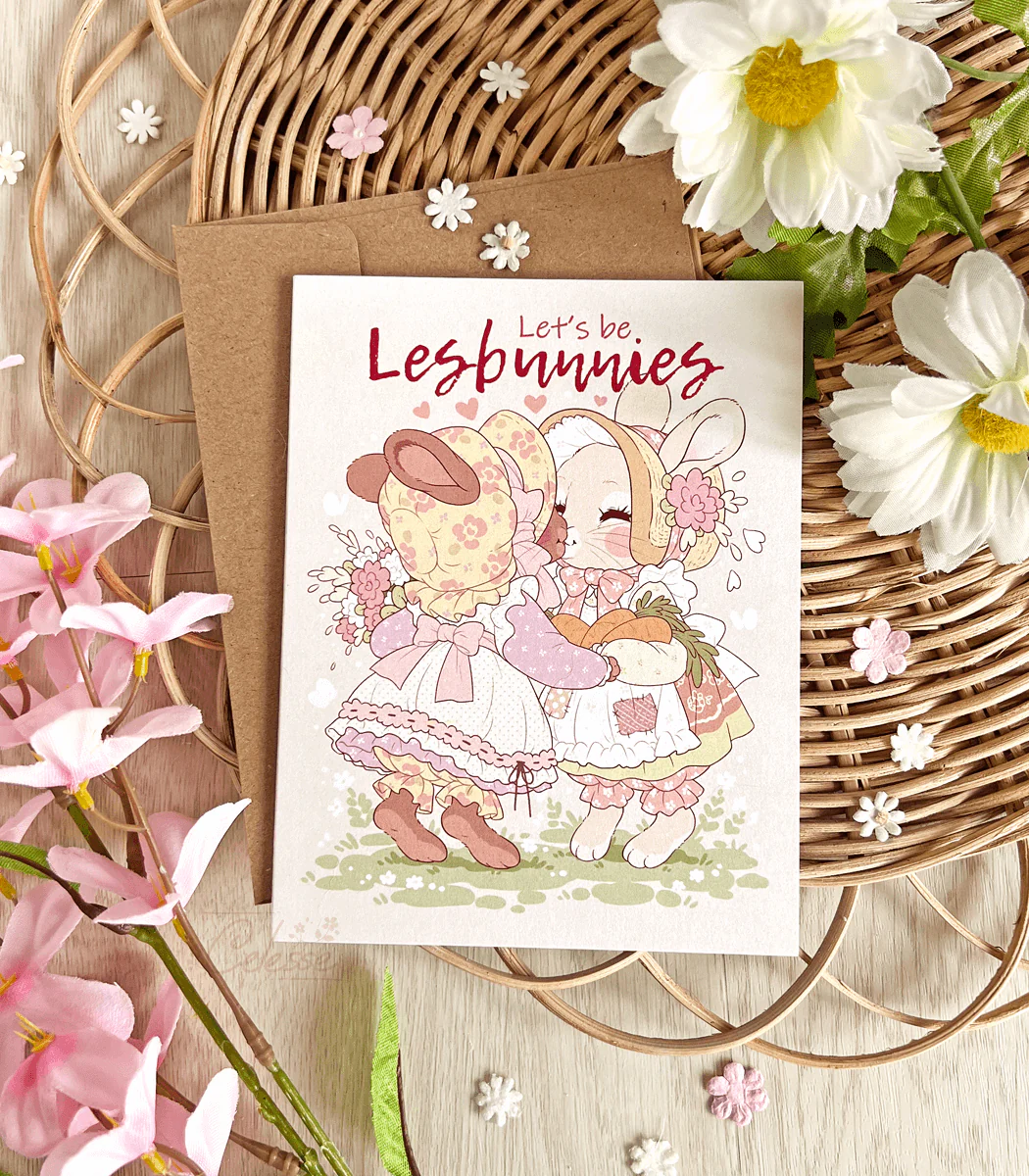 Let's be Lesbunnies Greeting Card