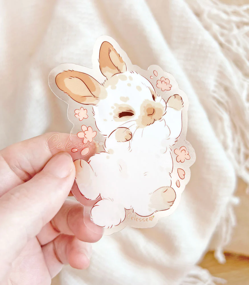 Sleepy Bunny Vinyl Sticker