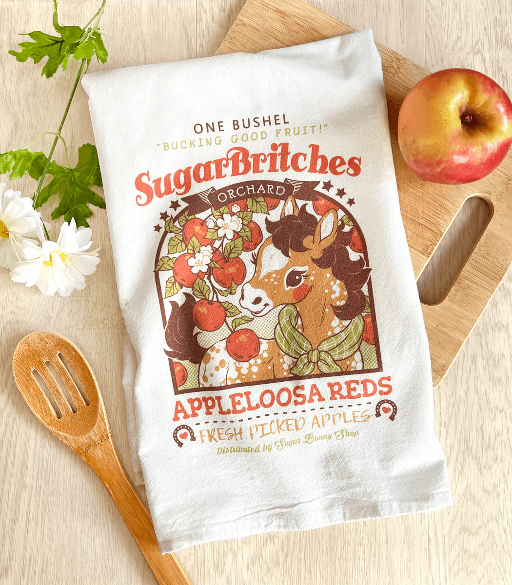 SugarBritches Apple Orchard Flour Sack Tea Towel