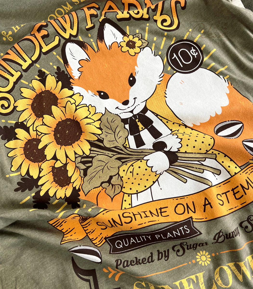 Sundew Farms Sunflower Fox Shirt - Image 3