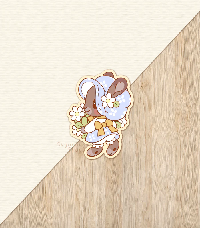 Wee Holly Bunny Mini Vinyl Sticker - Image 2