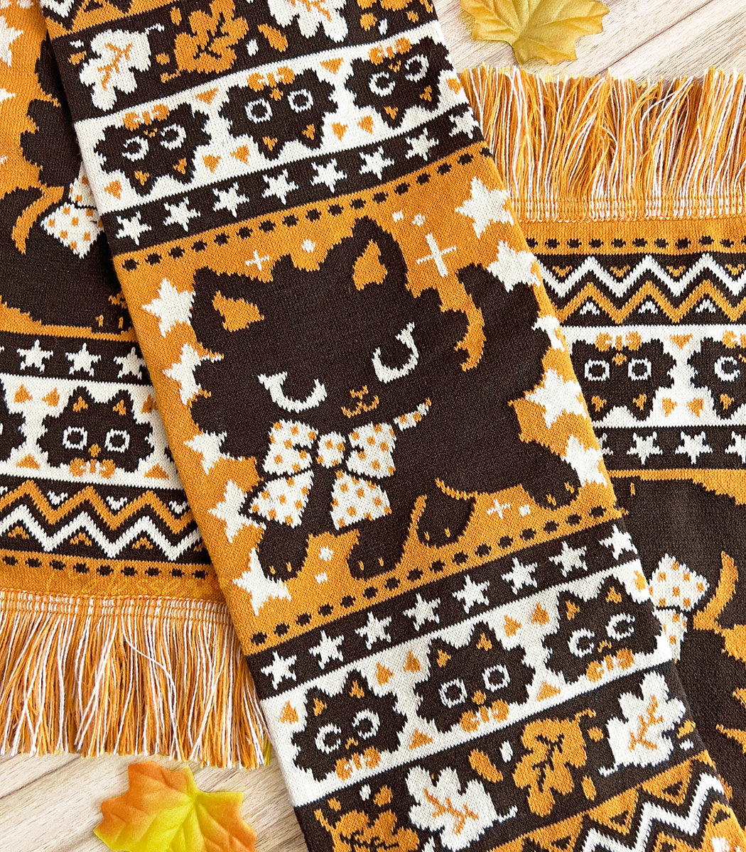 Whiskers & Wonders Cat Knit Scarf - Image 3