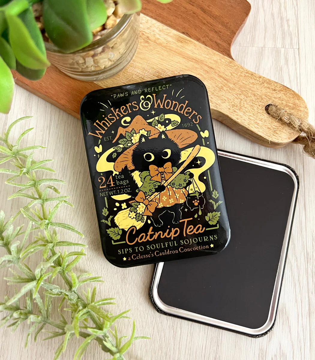 Whiskers & Wonders Catnip Tea Fridge Magnet