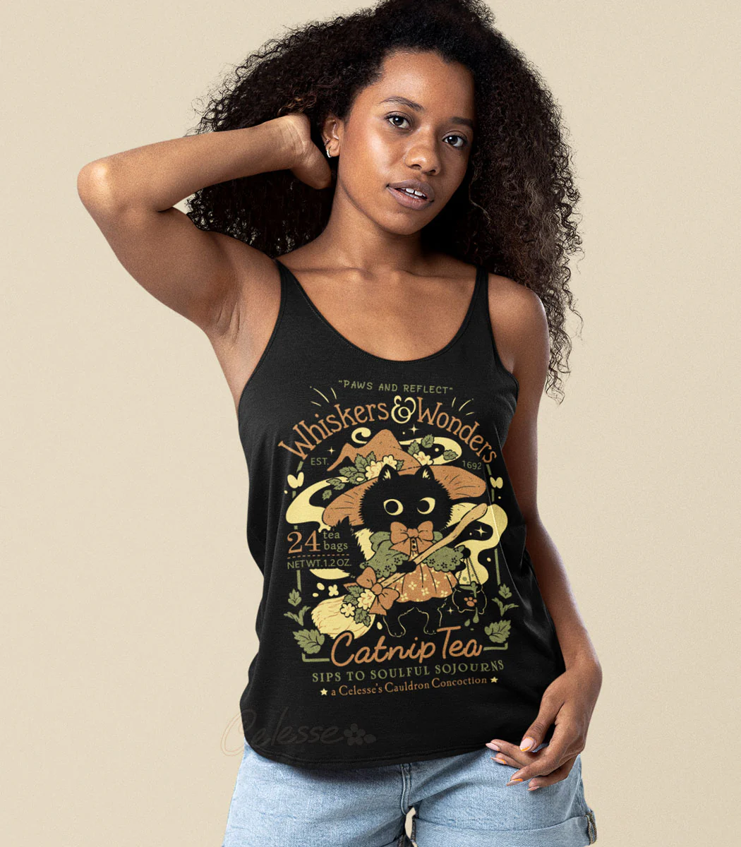 Whiskers & Wonders Catnip Tea Tank Top - Image 2